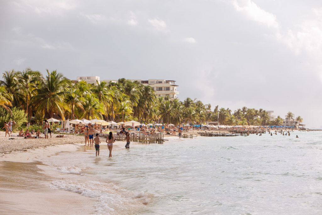 Strand, Wasser und Palmen, Playa Norte, Isla Mujeres